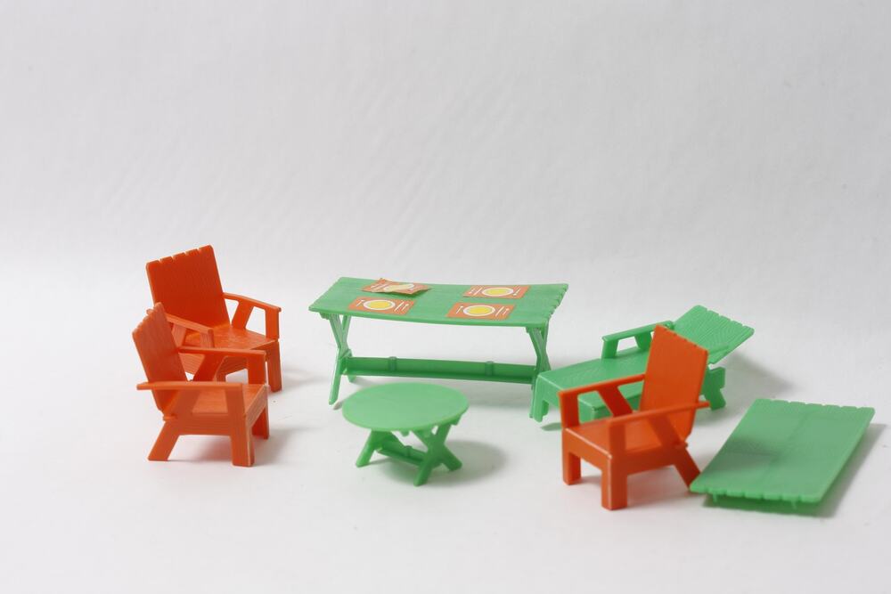 1968 Mattel Liddle Kiddles Snap Happy Patio Doll Furniture ~ 260907-WH 351